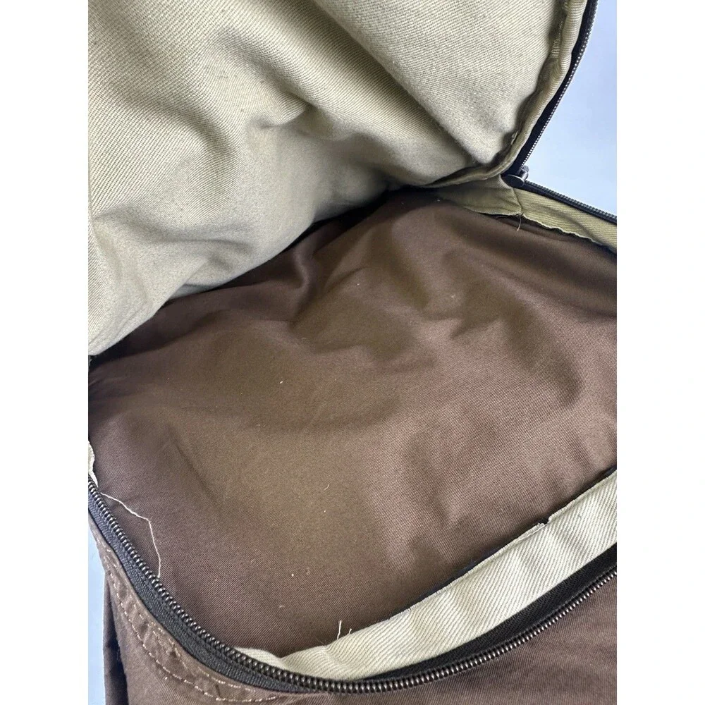Duck Head Expedition Backpack Cotton Quality Leather Brown Large Zip Flap Clasp